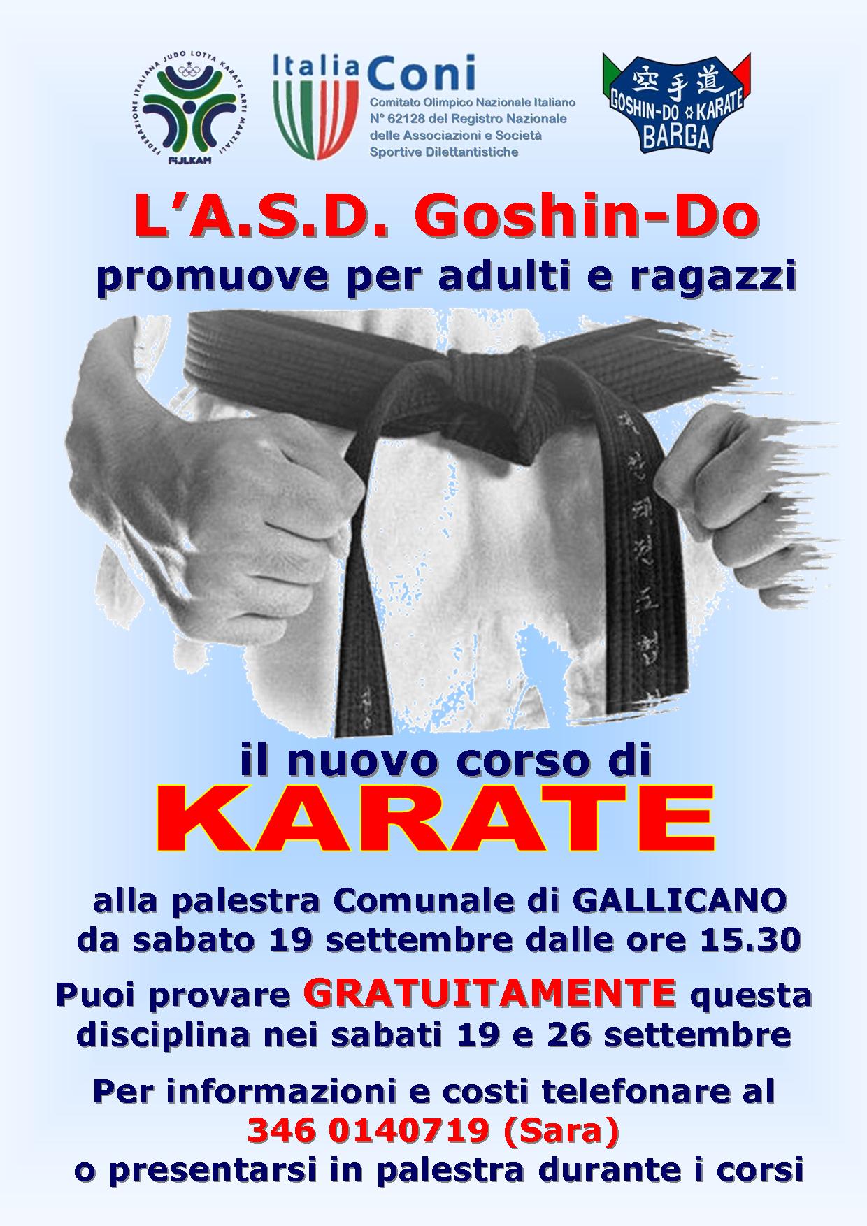 Corsi karate a Gallicano